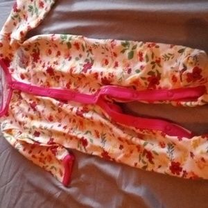 Betsey Johnson 6 Months Baby Girl Floral Footie Pajama Sleeper